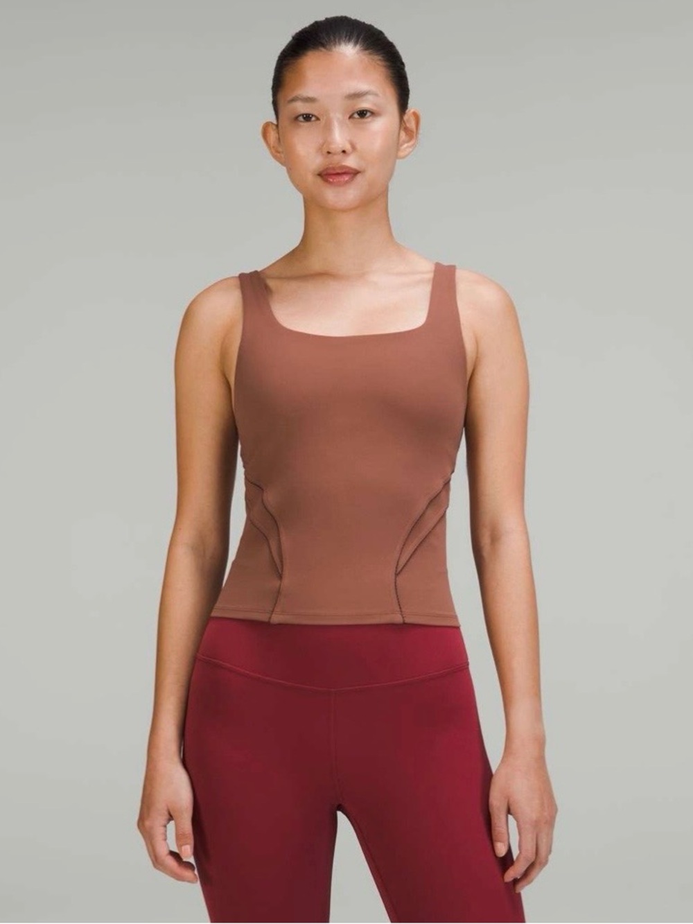 Lululemon Sz 8 Nulu Shelf-Bra Yoga Tank Top in Ancient Copper Size 8